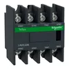 Auxiliary contact block, TeSys Deca, 2NO + 2NC (inc. 1NO + 1NC make before break), front, lugs-ring terminals