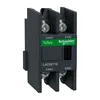 Auxiliary contact block, TeSys Deca, 1NO + 1NC, front mounting, lugs-ring terminals