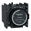 Time delay auxiliary contact block, TeSys Deca, 1NO + 1NC, off delay 10-180s, front, lugs-ring terminals