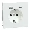 Merten SysD Priza 2P+E+USB A+C 3A obt alb lotus