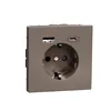 Merten SysD Priza 2P+E+USB A+C 3A obt mocca metalic