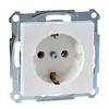 Priza Schuko, Borne cu surub, Alb Polar, Lucios, Sistem M