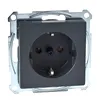 SCHUKO socket-outlet, screw terminals, anthracite, System M
