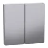 Rocker, Merten System Design, 2-gang, stainless steel