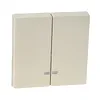 Clapeta 2 Butoane cu Fereastra Indicator, Alb, Lucios, Sistem M