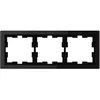 Rama tripla D-Life, sticla, Onix negru