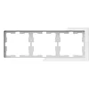 Rama tripla D-Life, sticla, alb cristal