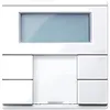 Push-button KNX, 4 clapete, termostat si display, Alb activ, Sistem M