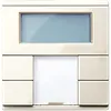 Push-button KNX, 4 clapete, termostat si display, Alb lucios, Sistem M
