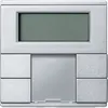Push-button KNX, 4 clapete, termostat si display, Aluminiu, Sistem M