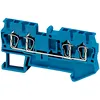 Bloc terminal cu surub, 4 pct, 2.5 MM, albastru