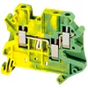 SCREW TERMINAL, PROTECTIVE EARTH, 3 POINTS, 4MM, GREEN-YELLOW