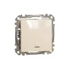 Sedna Design, Intrerupator 10Ax cu indicator luminos rosu, bej