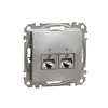 Sedna Design, Priza dubla RJ45 Cat6 STP, aluminiu