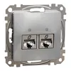 Sedna Design, Priza dubla RJ45 Cat6A STP, aluminiu
