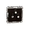 Sedna Elements, Priza TV-SAT-SAT finala 4dB, wenge