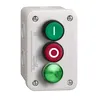 Statie control cu buton verde 1NO+ buton rosu 1NC + verde pilot LED 230 - 240V