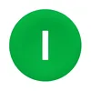 Capac Verde Marcat I pentru Buton Circular  22