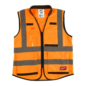 Vestă de înaltă vizibilitate premium portocalie - L/XL