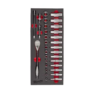 Set inserție spumă 3/8″ antrenor cu clichet și chei tubulare