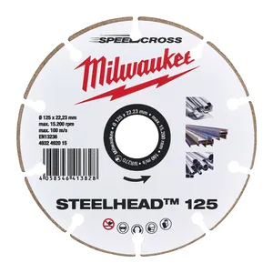 Disc Premium STEELHEAD™ 125 x 22.23 mm cu lățime de tăiere de 2.8 mm