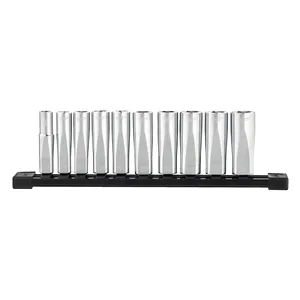 Set 10 buc. chei tubulare lungi cromate ⅜″ sistem metric