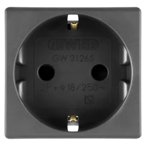 Priza modulara standard german 2M 2P+E 16A SY/BK, Gewiss System

