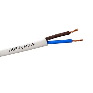 Cablu H03VVH2-F (MYYUp) 2 x 1, alb