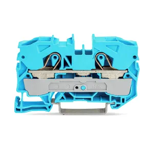 Clema TOPJOBS, 1 intrare/1 iesire, 10 mm, albastru