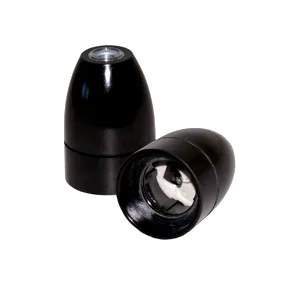 Dulie ebonita E27, neagra, cu miez ceramic