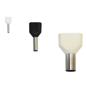 Pini dubli rosii pentru cablu 2x1mm - 100 buc