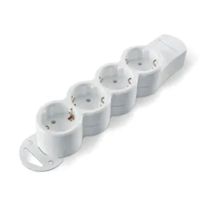 Prelungitor 4 prize 5m, alb