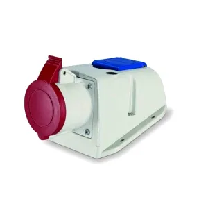 Priza industriala Scame, gama Optima, combi, 3P+N+E si schuko, 32A, IP44, 6h