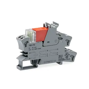 Releu si soclu 2 CO - DC 24 Vdc, 2 x 8A, gri