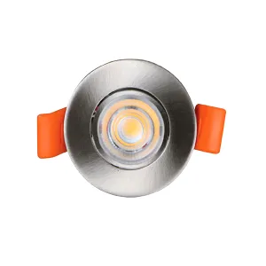 Spot LED ingropat ,220V, 4W, 6000K, aluminiu chrome, lumina rece