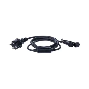 Stecher alimentare cu cablu negru, 3m