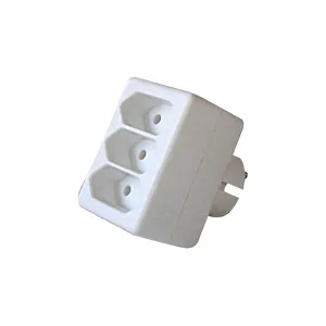 Stecher Schuko cu 3 iesiri (1 schuko la 3 bipolare) tip 