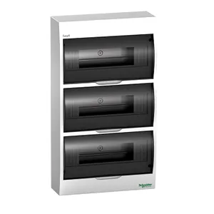 Cofret cu montaj aparent, 36 module, 2 borniere, usa transparenta