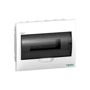 Cofret cu montaj incastrat, 12 module, 2 borniere, usa transparenta