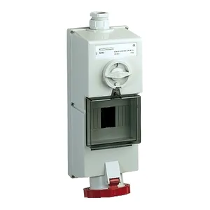 Priza interbl. Isoblock, 63 A, 3P + N + E, 380, 415 V AC, IP65, pt perete