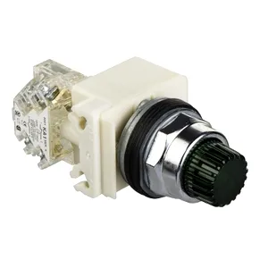 Buton Luminos Verde  30 - Aparent, Cu Revenire - 120V - 1 D/I