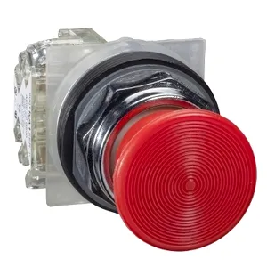 Buton  30 - Rama Metalica - Cap De Tip Ciuperca  35 Mm - Rosu - 1 C/O