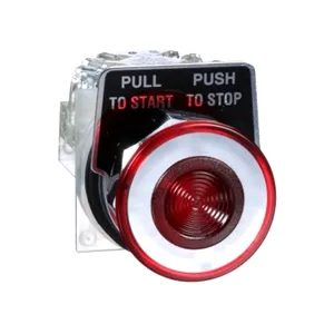 Buton  30 - Cap Ciuperca  41 Mm - Rosu - 2 Pozitii - Apasa-Trage - 1D/I