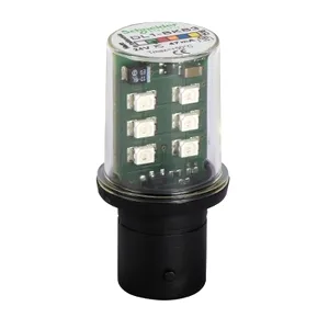 bec Led Protejat cu baza Ba15D, Intermitent, Verde, 24 V