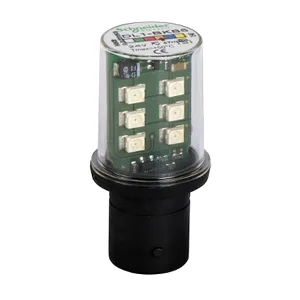 bec Led Protejat cu baza Ba15D, Intermitent, Portocaliu, 24 V