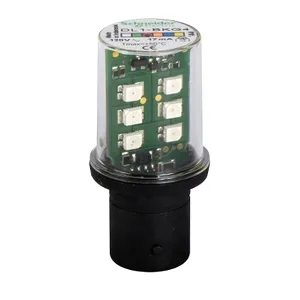 bec Led Protejat cu baza Ba15D, Intermitent, Rosu, 120 V