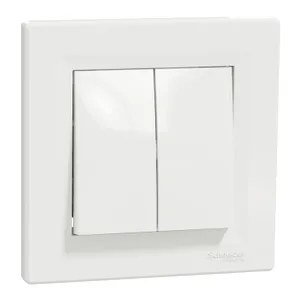 Asfora, Intrerupator dublu cap scara 10A fara surub alb