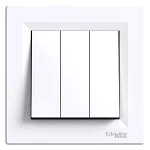 Intrerupator triplu Asfora, alb