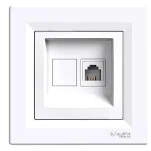 Asfora, Priza de telefon RJ11, alb