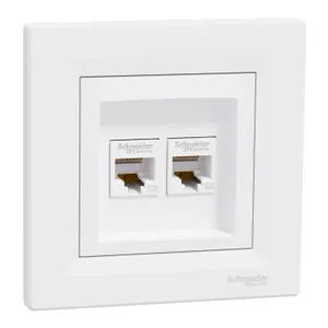 Asfora, 2xPriza de date RJ45 cat.5e UTP alb